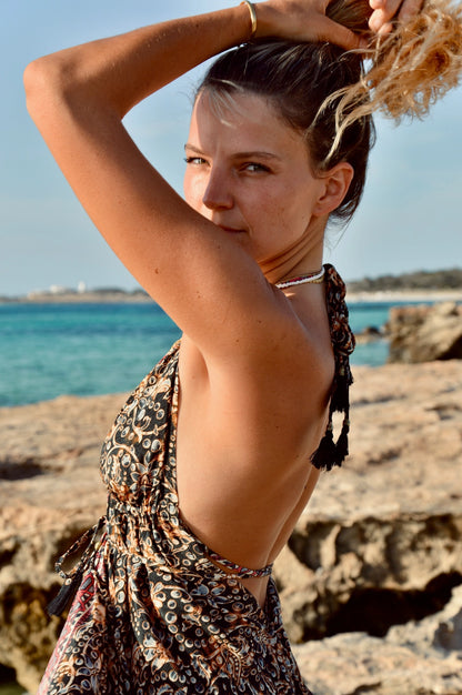 BOHO LUZ DEL ALBA – Women's Boho Silk-Blend Dress (Lightweight, Summer Style)
